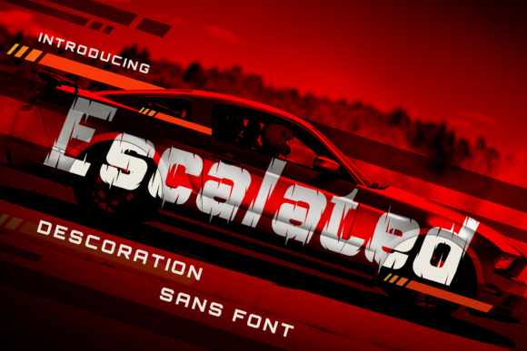 Escalated: A Font That Elevates Your Brand with Racing-Themed Energy
