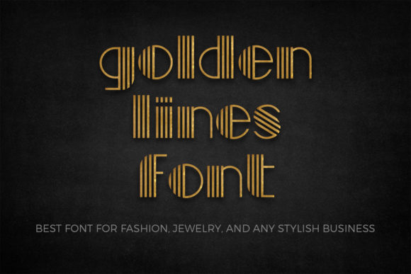 Golden Lines: A Standout Display Font for Creative Projects