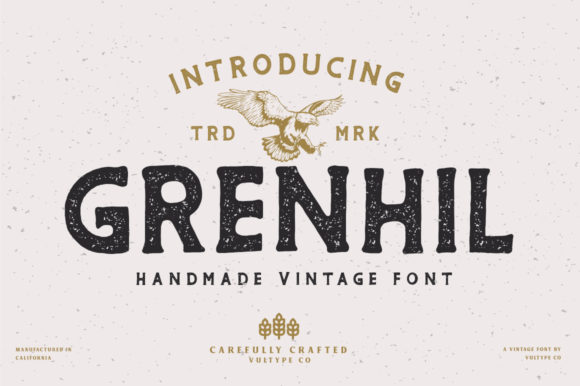 Grenhil: A Bold Display Font for Creative Crafters and Product Makers