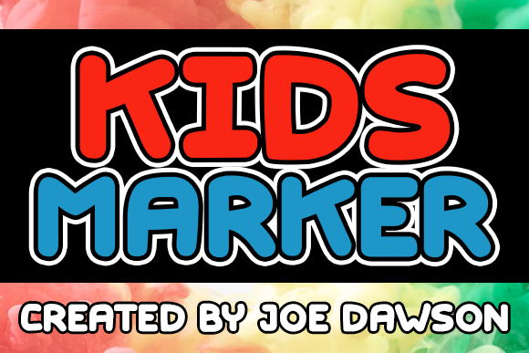 Kids Marker: A Vibrant Display Font for Editorial Design