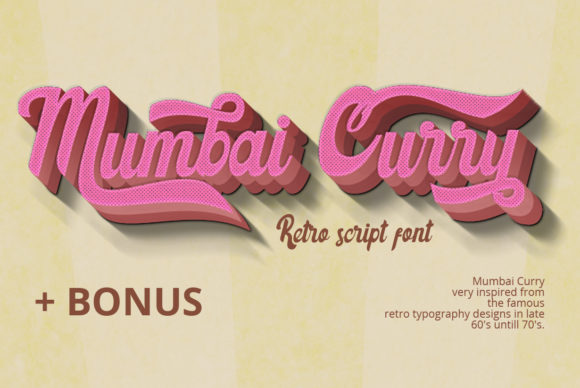 Mumbai Curry: A Vintage Display Font for Web Design