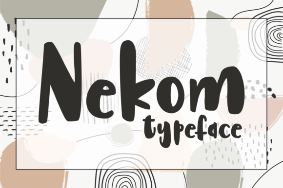 Nekom: A Chunky Display Font for Creative Crafters and Product Designers