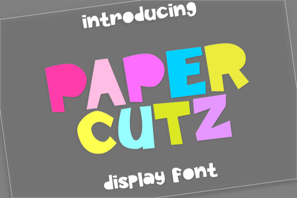 Paper Cutz: A Bold Display Font for Creative Crafters and Product Makers