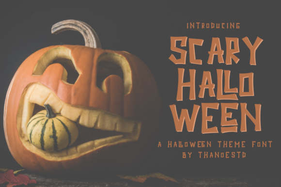 Scary Halloween: A Bold Display Font for Editorial Design