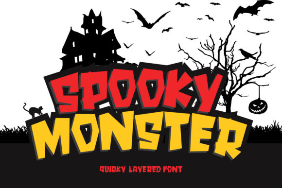 Spooky Monster: A Bold Display Font for Halloween Magic